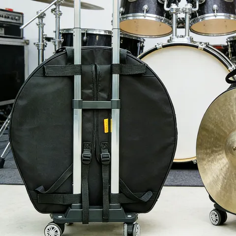 Borsa di Conservazione Portatile per Piatti di Batteria in Tessuto Oxford Custodia con Doppie Tracolle Accessori per Strumenti Musicali