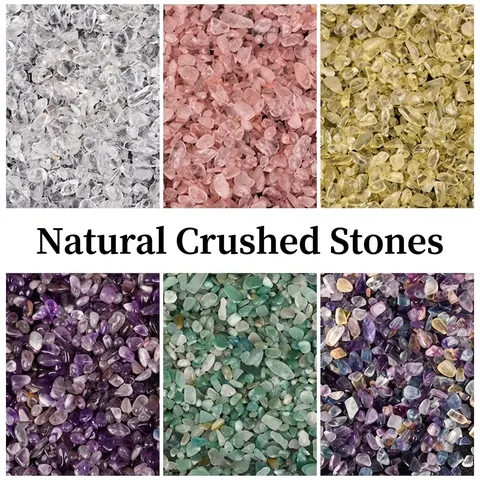 Natural Clear Quartz Amethyst Citrine Crystal Stone Chips Irregular Polished Rock For Aromatherapy Diffusion Home Decor Fish Tank Plant Potted Decoration