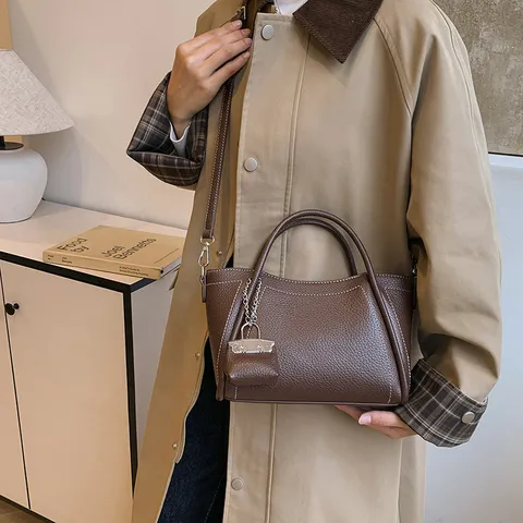 Bolso Tote de Gran Capacidad para Mujer Bolso Bandoulière Casual de Commuter Bolso de Mano de Cuero PU de Moda con Mini Bolsa