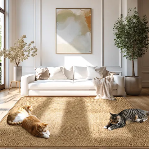 Alfombra Rascador para Gatos Alfombra para Mascotas Tablero Rascador Resistente al Desgaste para Descanso y Juego de Gatos Suministros para Gatos