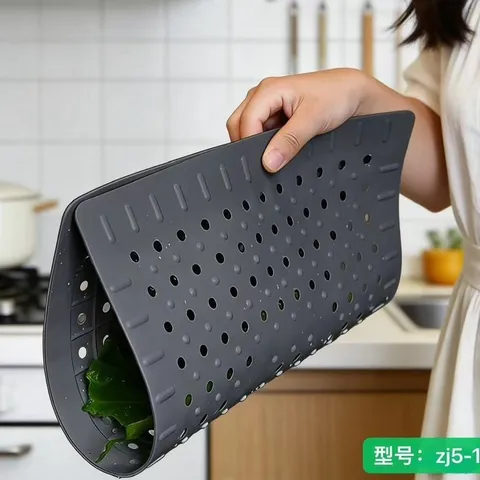 Kitchen Sink Drain Mat Perforated Heat Insulation Pad Countertop Protective Rubber Dish Drying Mat Hollow Folding Coaster Placemat For Kitchen Decor