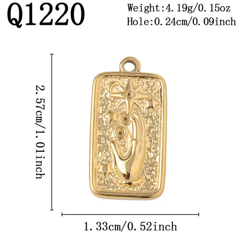 Edelstahl Anhänger Rose Herz Sonne Stern Mond Charms Für DIY Schmuckherstellung Vergoldet Metall Relief Ohrringe Armband Halskette Zubehör