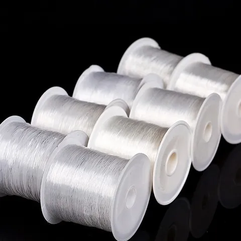 Fil de Perlage en Cristal de Nylon Transparent Ligne de Pêche Transparente Cordon de Fabrication de Bijoux pour Bracelets DIY