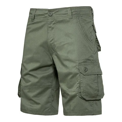 Herren Outdoor Cargo Shorts Mit Multi Taschen Baumwollmischung Casual Sommer Europa Größe Gerades Bein Wander Shorts Für Herren