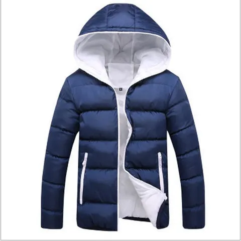 Uomo Casual Piumino Con Cappuccio Patchwork Vestibilità Aderente Color Block Inverno Caldo Cappotto Imbottito Cerniera Antivento Top