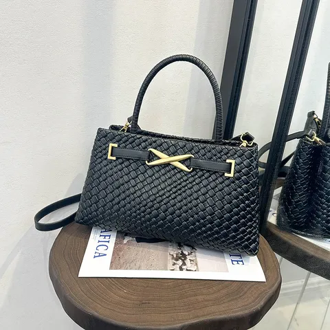Gynaikeia Yfanti PU Dermatini Tsanta Cheriou Minimalist Top Handle Crossbody Shoulder Bag Casual Moda Polyvalent Quotidien