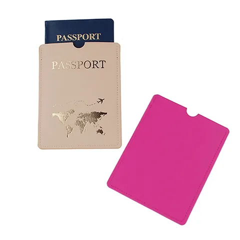 Folie Goud Wereldkaart Paspoorthoes Waterdicht PU Leer Reisportemonnee ID Documententas Slanke Paspoortbeschermer Voor Unisex
