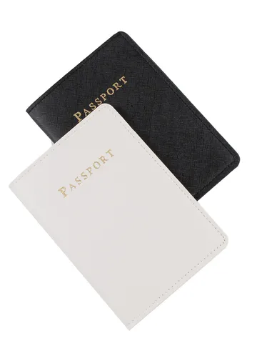 Simple PU Leather Passport Holder Cover Travel Document Organizer Case With Card Slots Slim Ticket Protector Travel Accessories