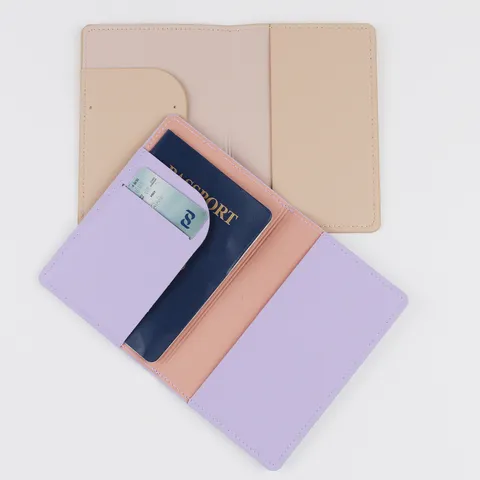 Portapassaporto Minimalista in Pelle PU Portafoglio da Viaggio Organizzatore di Documenti Custodia Con Motivo Aereo Per Uomo Donna