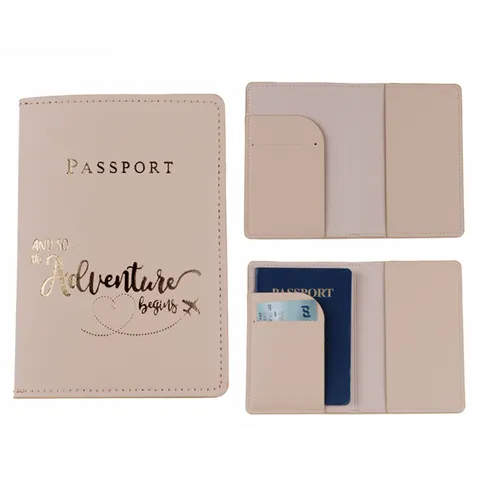 Portapassaporto in Pelle PU Stampa a Caldo Oro Lettera Organizzatore Documenti di Viaggio Portacarte Custodia Protettiva per Unisex