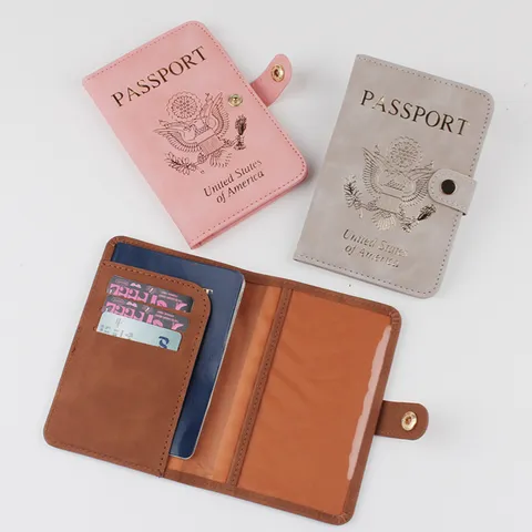 Portapassaporto in Pelle PU Con Slot per Carte Multiple Custodia per Documenti da Viaggio Impermeabile Organizer per Passaporto Soft Touch