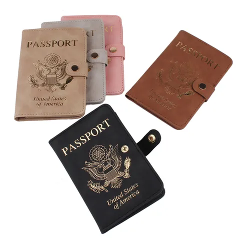 Portapassaporto in Pelle PU Con Slot per Carte Multiple Custodia per Documenti da Viaggio Impermeabile Organizer per Passaporto Soft Touch