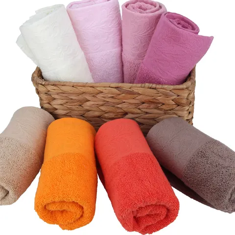 Serviette de Visage en Pur Coton Douce et Absorbante Serviette Jacquard Couleur Unie pour Hôtel Maison Utilisation Quotidienne