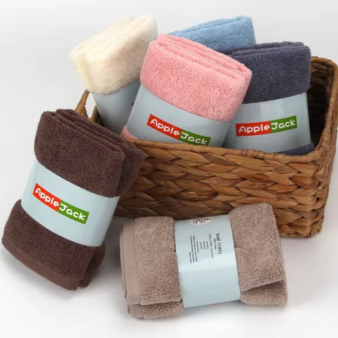 Serviette de Visage Carrée 100% Coton Douce Absorbante Écologique Gant de Toilette Multicolore Maison Quotidien Cadeau