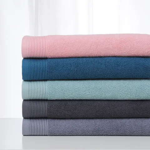 Pure Cotton Thick Loop Bath Towel Class A Active Dyed Soft Absorbent Towel For Home Bathroom Hotel Luxury Bath Linen