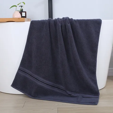 Pure Cotton Horizontal Stripe Towel Set Hotel Bath Towel And Face Towels Absorbent Soft Bathroom Home Textile