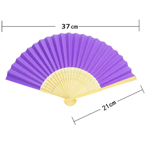 7 Inch DIY Blank Folding Paper Fan With Bamboo Ribs Hollow-out Design Handheld Folding Fan For Wedding Party Home Decoration Painting Craft