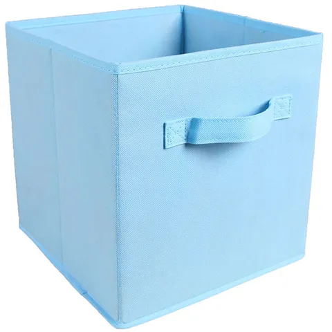 Caja de Almacenamiento de Tela No Tejida Plegable Con Asa Organizador de Armario Doméstico Cubos de Tela Minimalistas Modernos Cesta Organizadora