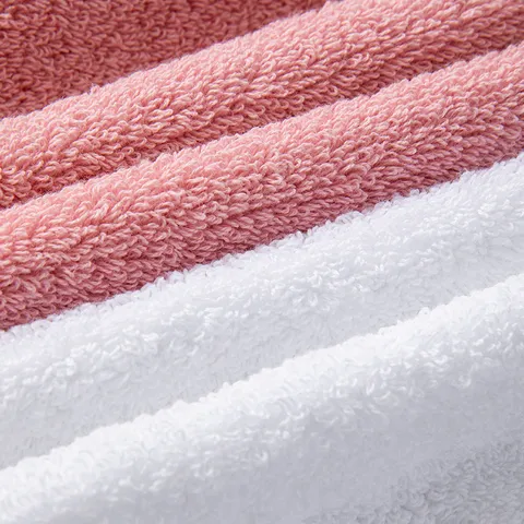 Ensemble de Serviettes en Coton Pur Trois Pièces Absorbant Doux Serviette de Bain Serviette de Visage Gant de Toilette Couleur Unie Maison Salle de Bain