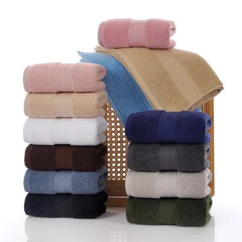 Serviette de Visage en Pur Coton Couleur Unie Douce Absorbante Carré Gant deToilette Avec Double Bord en Satin Maison Salle de Bain Nettoyage