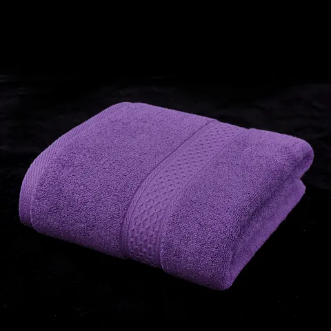 Pure Cotton Soft Absorbent Jacquard Bath Towel Solid Color Thickened Hotel Bath Towel For Home Bathroom