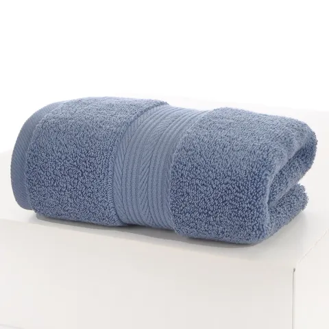 Serviette de Visage en Pur Coton Douce Absorbante Unie Avec Double Bordure en Satin Maison Salle de Bain Visage Mains
