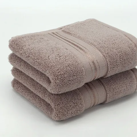 Serviette de Visage en Pur Coton Douce Absorbante Couleur Unie Serviette de Toilette Pour Salle de Bain Hôtel Maison