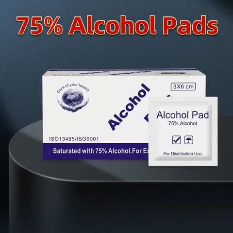 Antiseptic Alcohol Saturated Disposable Prep Pads For Daily Cleansing And Manicure Hygiene Portable Individually Wrapped Cleaning Wipes