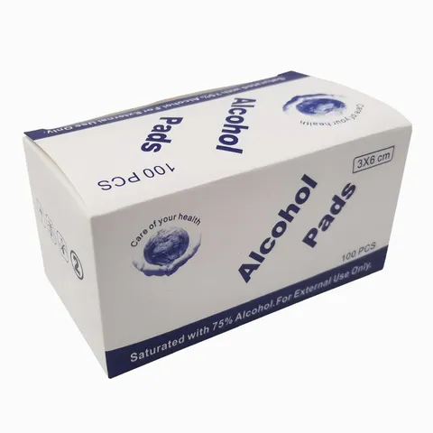 Antiseptic Alcohol Saturated Disposable Prep Pads For Daily Cleansing And Manicure Hygiene Portable Individually Wrapped Cleaning Wipes