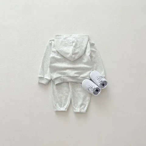 Infant Baby Cotton Hooded Sweatshirt And Pants Set Toddler Long Sleeve Two Piece Outfits Korean Style Children Clothing