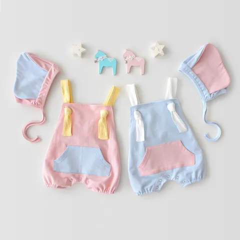 Säugling Baby Strampler Süßes Elefantenohren Hut Ärmellos Baumwolle Jumpsuit Set Sommer Casual Neugeborene Baby Kleidung Set