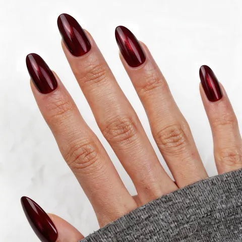 Halloween Wijnrood Kattenoog Kunstnagels Om Op Te Drukken Kort Rond Full Cover Kunstnagel Set Met Lijm Voor Vrouwen Manicure Decor