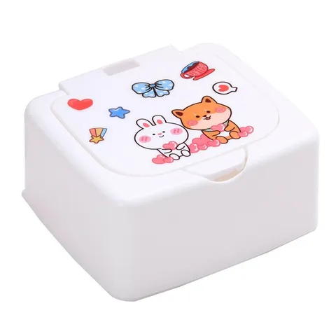 Boîte de Rangement de Bureau en Plastique Minimaliste Moderne Mini Organisateur Pop Up À Bouton Poussoir Pour Cotons Tiges Cosmétiques Bijoux