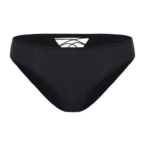 Franse Sexy Nylon Onderbroeken Voor Vrouwen Kruislings Uitgesneden Ademend Effen Kleur Lage Taille Slips