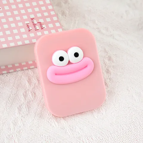 Miroir de Maquillage Pliable Portable Avec Peigne Design Cartoon Mignon Miroir de Poche en Plastique pour Femmes et Étudiants