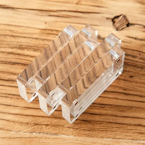 Mattonella per Carte Magnetica in Acrilico Trasparente DIY Blocco Mahjong Guka Ragazza Cornice Ornamento da Scrivania Chiaro
