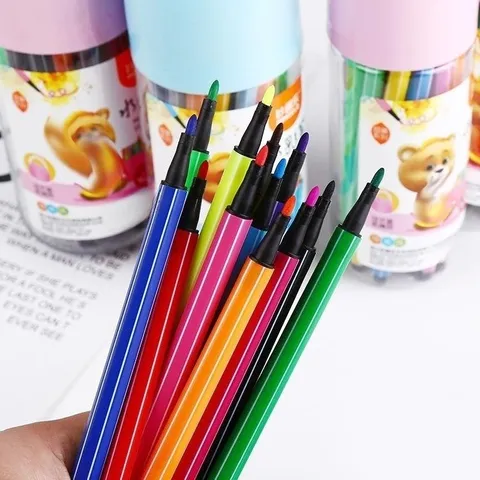 Niños Rotulador de Acuarela Conjunto 36 Colores Envasado Lavable Dibujo Bolígrafos Arte Graffiti Pintura Suministros Para Niños Estudiantes