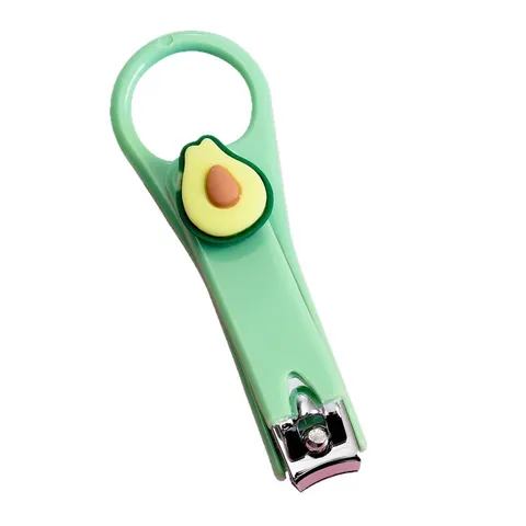 Mignon Coupe-Ongles De Dessin Animé En Acier Inoxydable Portable Anti-Éclaboussures Coupe-Ongles Couleur Macaron Design Fruit Animal Manucure