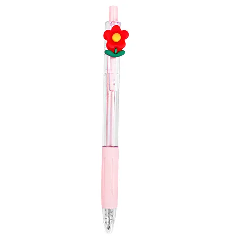 Stylo Gel Ours Mignon Cartoon Morandi Stylo d'Écriture Rétractable en Plastique Fournitures de Bureau