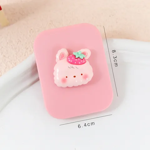 Portable Folding Makeup Mirror Cute Cartoon Animal Fruit Pocket Mirror with Comb Compact Cosmetic Mirror for Women