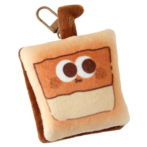 Peluche Poupée Nourriture Porte-Clés Mignon Toast Burger Sandwich Biscuit Gâteau Sac Suspendu Ornement Doux En Peluche Jouet Porte-Clés Cadeau