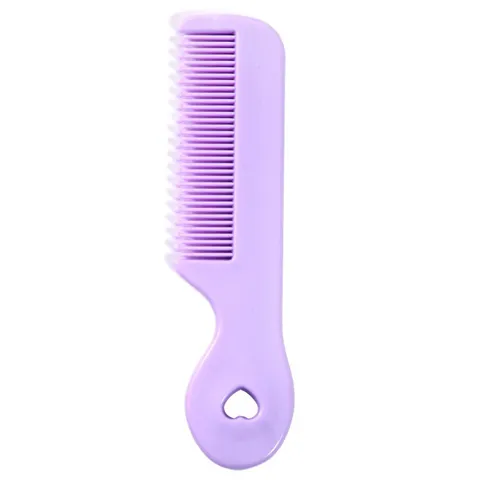 Candy Color Mini Hair Comb For Girls Students Cute Plastic Portable Pocket Detangling Comb With Heart Hanging Hole Travel Comb