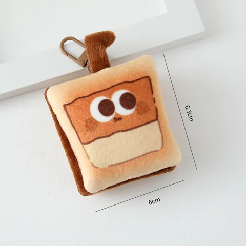 Peluche Poupée Nourriture Porte-Clés Mignon Toast Burger Sandwich Biscuit Gâteau Sac Suspendu Ornement Doux En Peluche Jouet Porte-Clés Cadeau