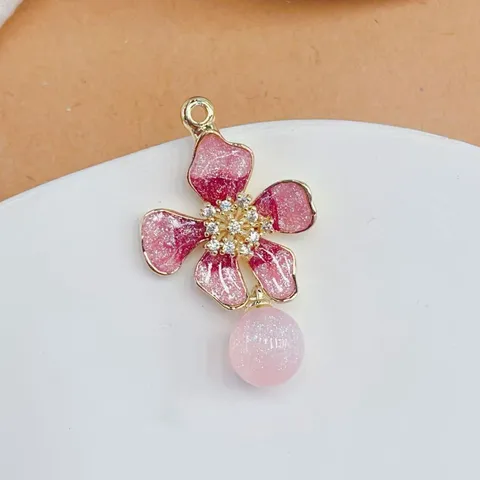 Copper Zirconia Enamel Shell Pearl Pendant DIY Jewelry Accessories For Necklace Bracelet Making Butterfly Flower Fish Starfish Charms