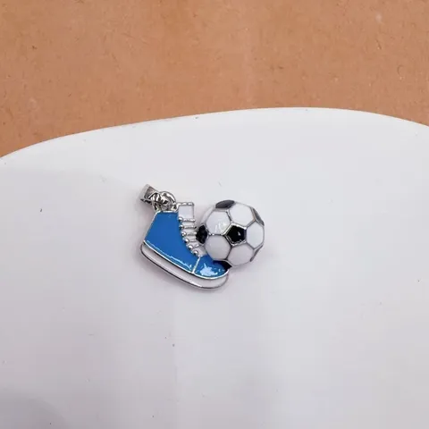 18K Gold Plated Copper Heart Soccer Pendant Zirconia Drip Oil Volleyball Football Charms For DIY Necklace Jewelry Accessories