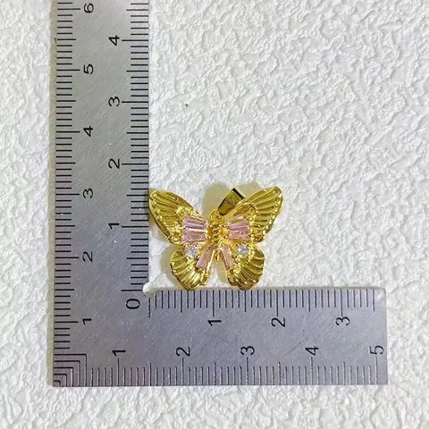 Fashion Copper Gold Plated Butterfly Charms For Jewelry Making DIY Rhinestone Butterfly Pendants For Earrings Necklaces Accessories