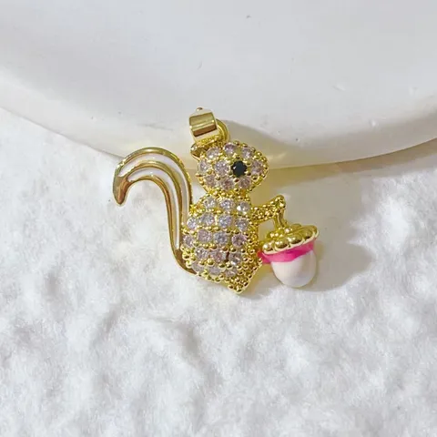 Messing Strass Dier Charms Eekhoorn Kolibrie Hangers Voor Sieraden Maken DIY Accessoires Goud Zilver Verguld Mode Hangende Cadeaus