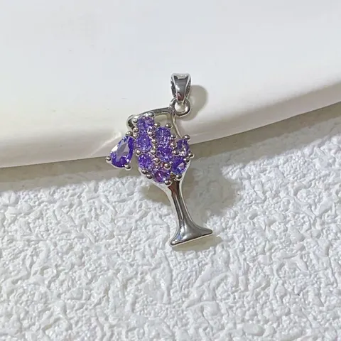 Kupfer Vergoldet Weinglas Anhänger Mikro Eingelegter Zirkonia DIY Handgefertigte Cocktailbecher Schmuck Charms Für Halskette