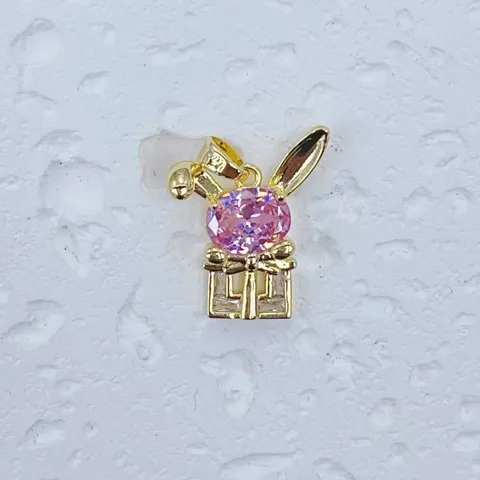 Mode Rosa Serie Kupfer Vergoldet Strass Charms Herz Hase Flügel Anhänger Für DIY Schmuckherstellung Zubehör