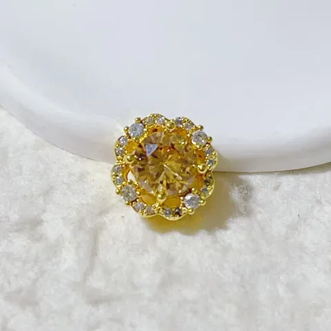 Perline Distanziatrici a Fiore in Zirconia Placcate Oro 14K per Creazione Gioielli Fai-da-te Bracciale Collana Ciondoli in Zirconia